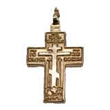 Front view of medium Old-Rite style men's cross